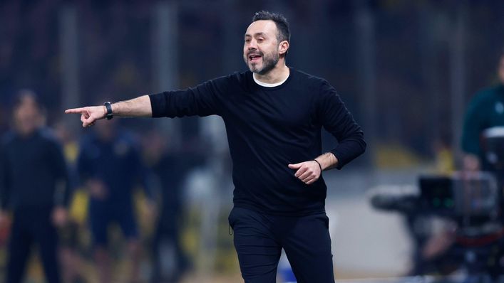 Roberto De Zerbi will hope to see Brighton secure top spot in Europa League Group B.